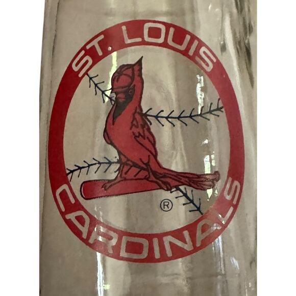 VTG St. Louis Cardinals MLB Clear Glass Beer Stein Mug Barware Central Division - Picture 3 of 6